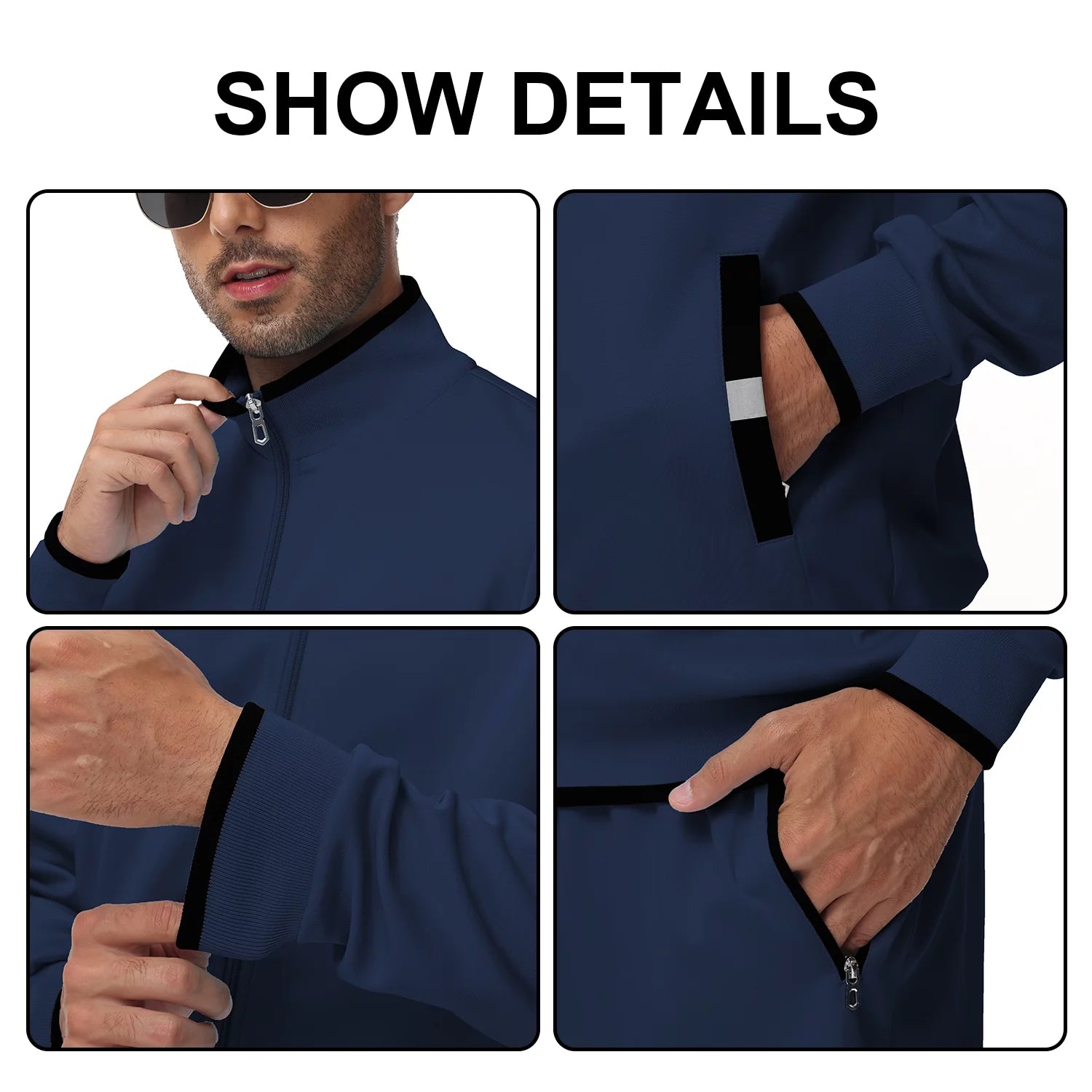 Men'S Tracksuits Sweatsuits for Men Set Track Suits 2 Piece Casual Athletic Jogging Warm up Full Zip Sweat Suits Darkgrey M