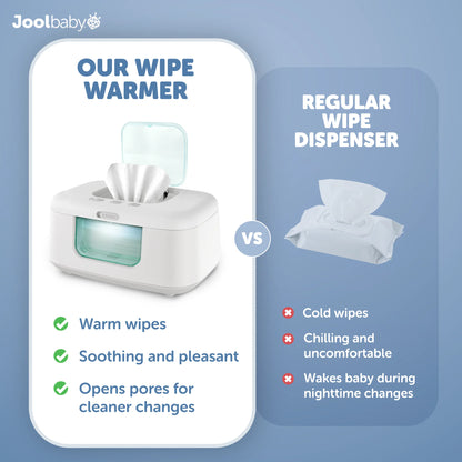 Baby Wipe Warmer & Dispenser with LED Changing Light & On/Off Switch by