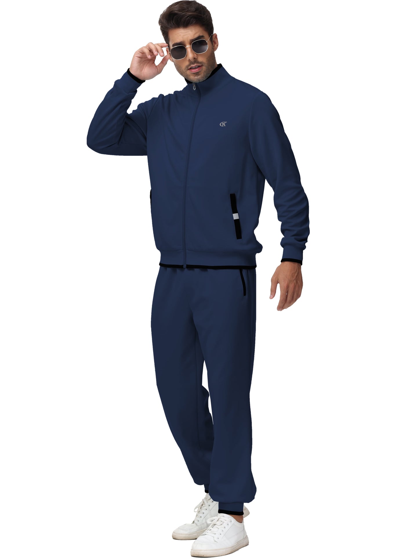 Men'S Tracksuits Sweatsuits for Men Set Track Suits 2 Piece Casual Athletic Jogging Warm up Full Zip Sweat Suits Darkgrey M